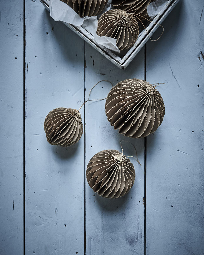 HDAlsta Décorations de Noël taille M, marron, Lot de 4