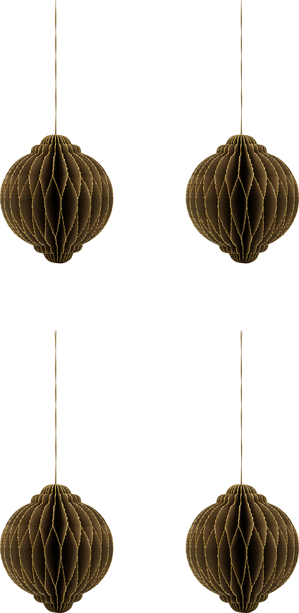 HDAlsta Décorations de Noël, marron, Lot de 4