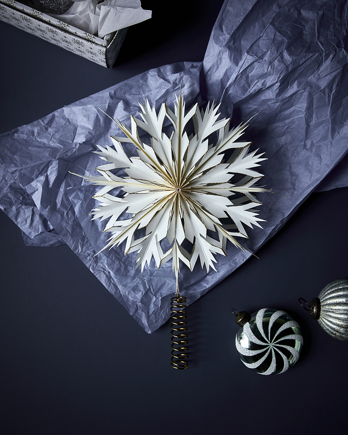 HDAlsta Zvezda za vrh božičnega drevesa, belo-zlata