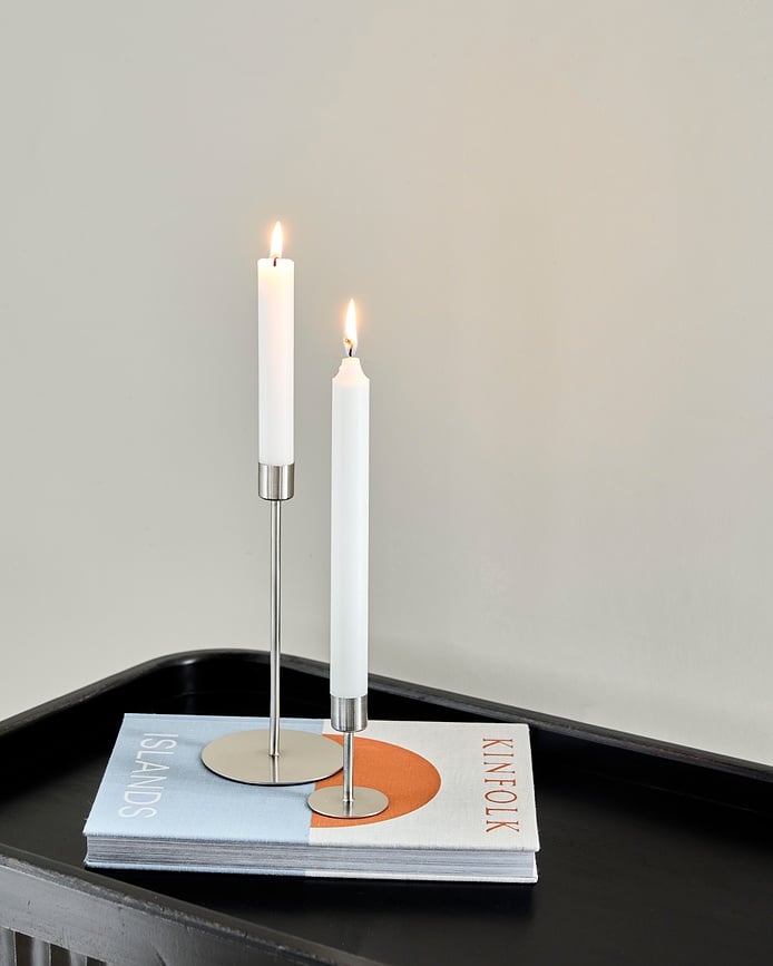 HDAnit Κηροπήγιο για κλασικό κερί, 7 cm, ασημένιο