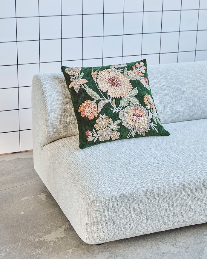 HDBota Housse de Coussin, 50 x 50 cm, verte foncé