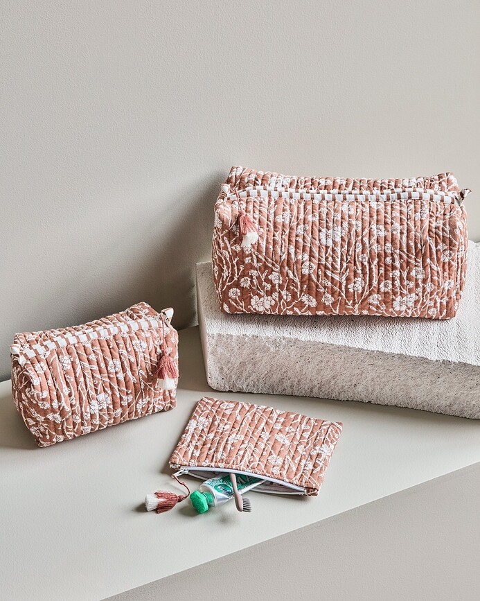 HDCare Kozmetičke Torbice kremasto-plave 3 kom.