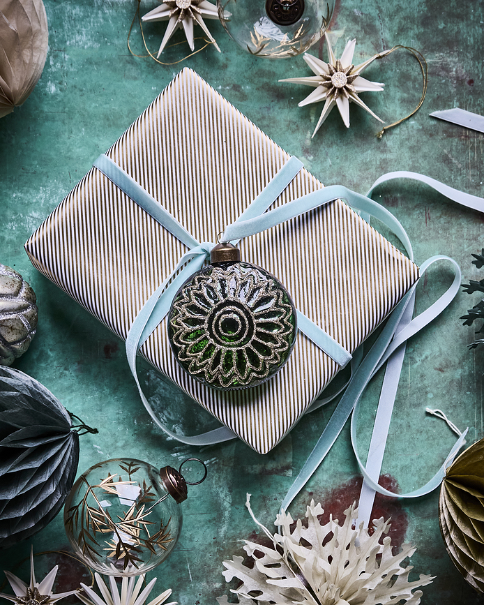 HDCirculo Décorations de Noël, vertes foncées, Lot de 4