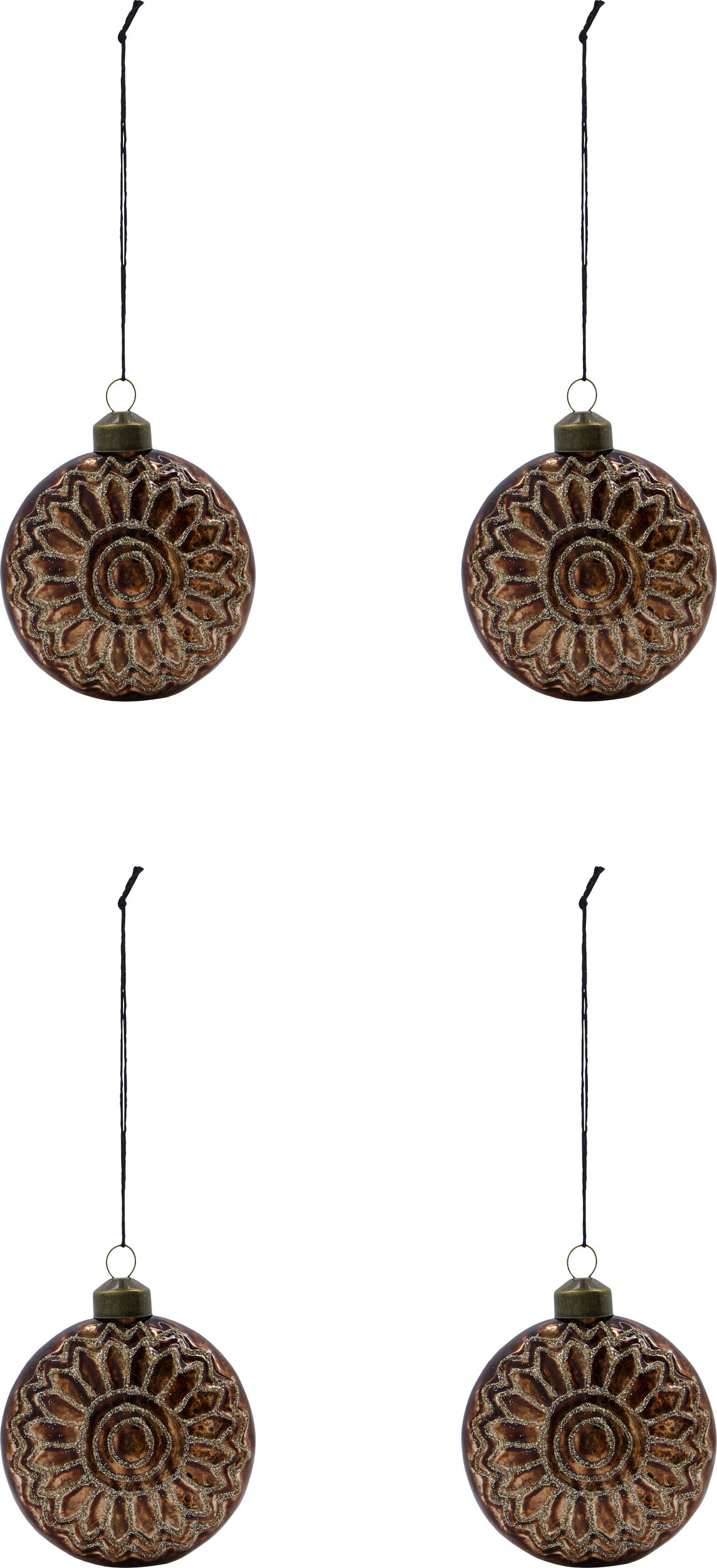HDCirculo Weihnachtsbaumschmuck, braun, 4 St.