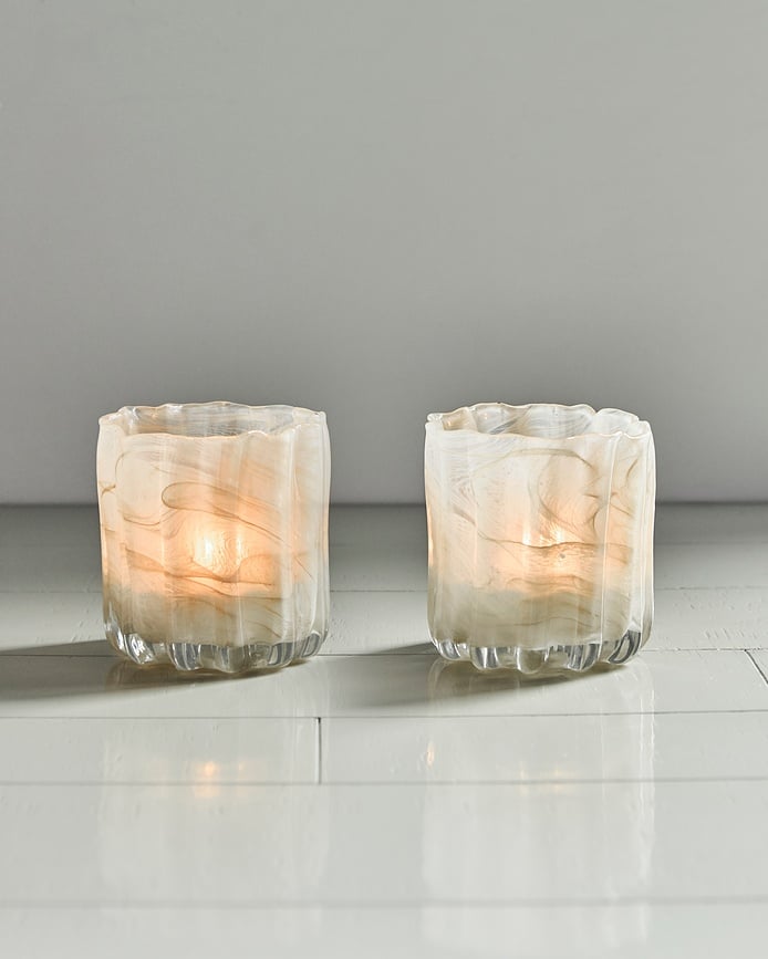 HDCurl Κηροπήγια για ρεσό, ανοιχτά πράσινα, 2 τμχ