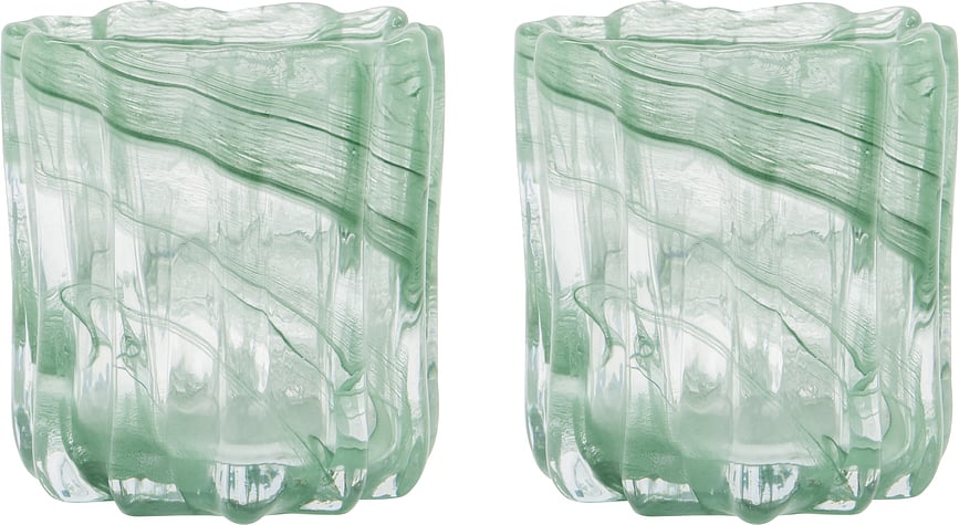 HDCurl Κηροπήγια για ρεσό, ανοιχτά πράσινα, 2 τμχ