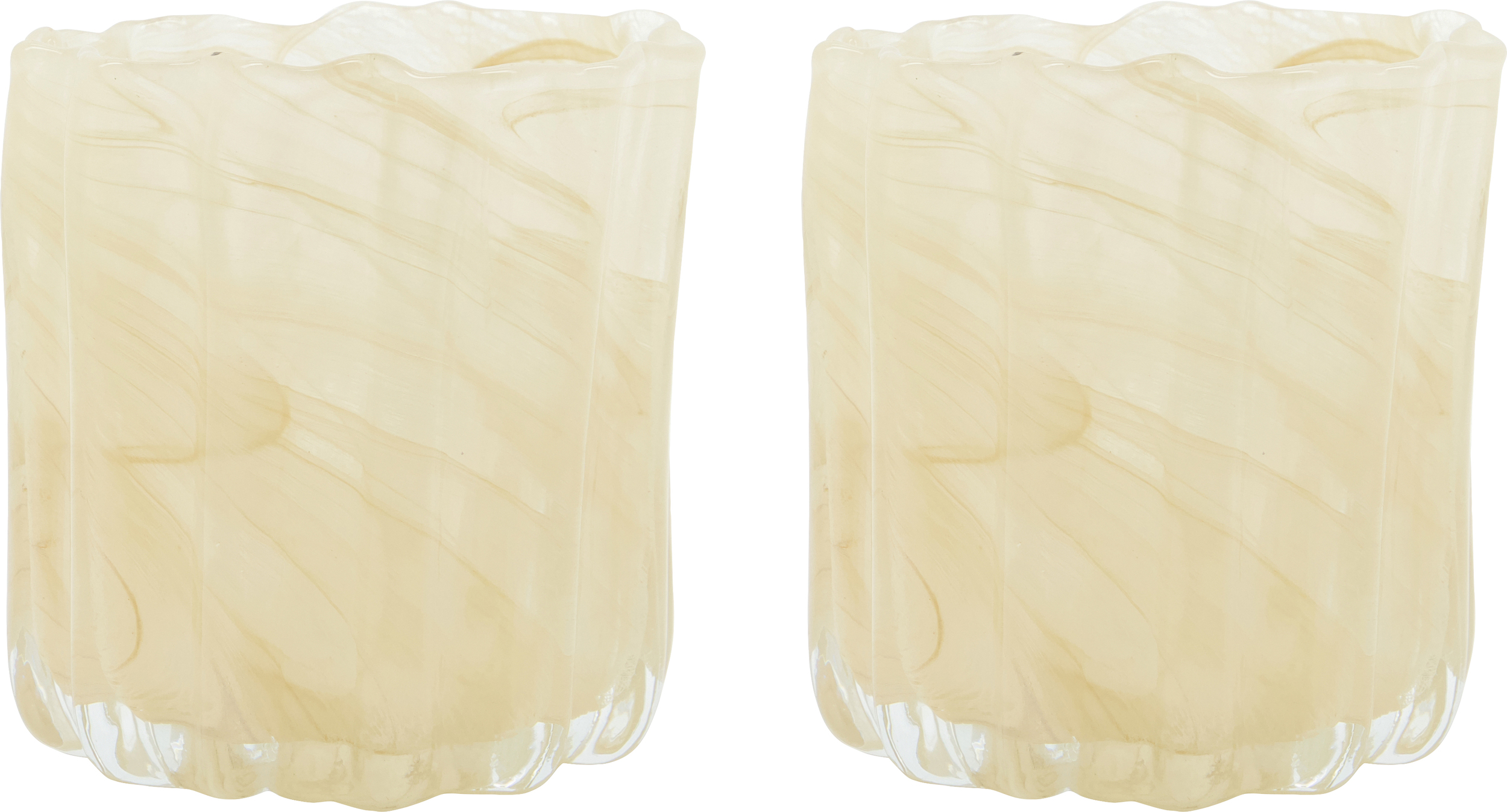 HDCurl Teelichthalter hellbeige, 2 St.
