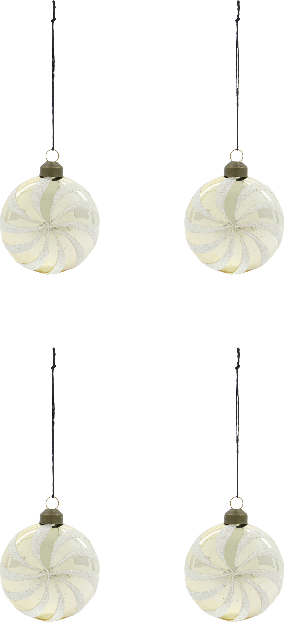 HDDelic Weihnachtsbaumschmuck, gold, 4 St.