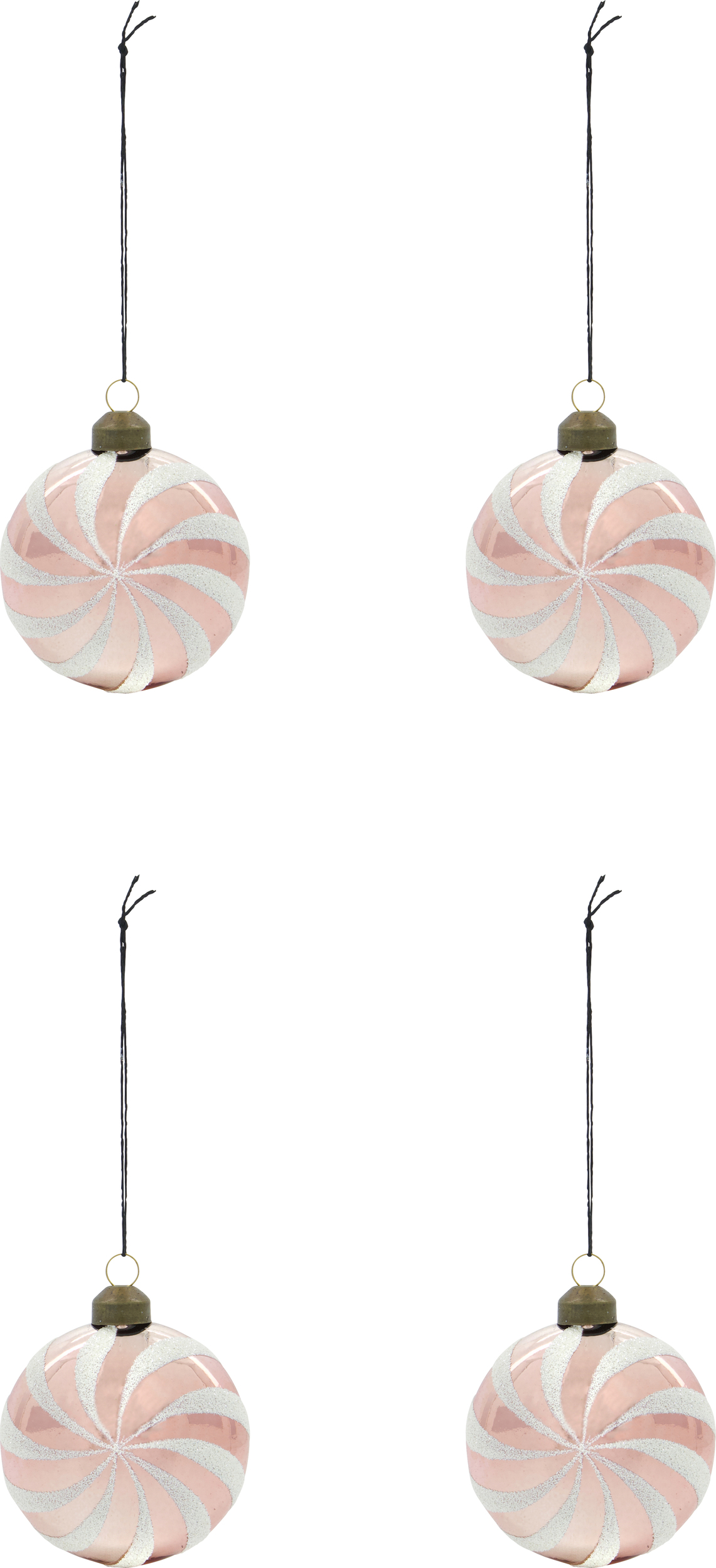 HDDelic Weihnachtsbaumschmuck, hellrosa, 4 St.