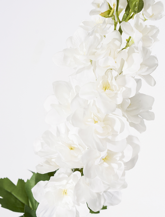 HDDelphinium Fleur artificielle, blanche