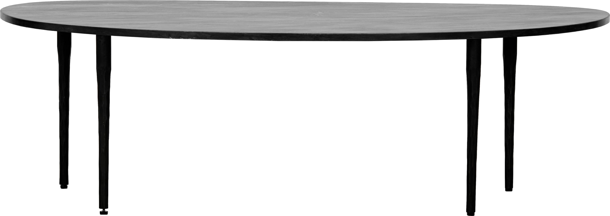 HDEda Couchtisch rund, Marmor, schwarz