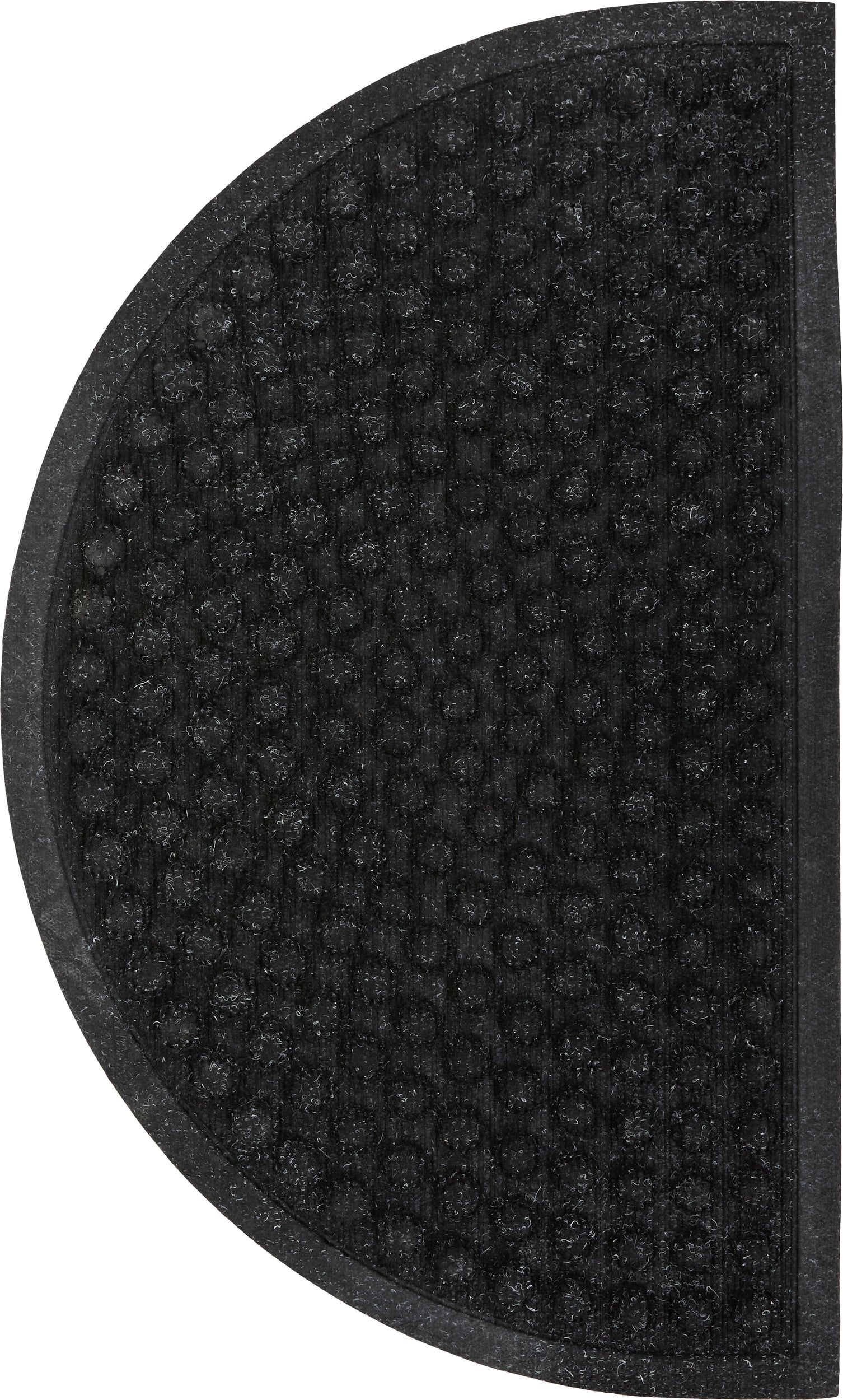HDEntry Fußmatte halbrund 75 x 45 cm, schwarz