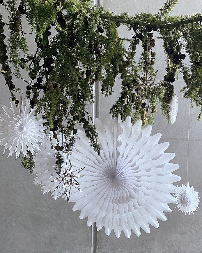 HDFold Décoration de Noël, taille S, blanche