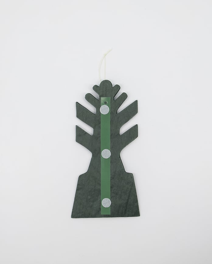 HDFold Décorations de Noël taille M, vertes, Lot de 3