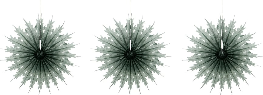 HDFold S Décorations de Noël, vertes, Lot de 3