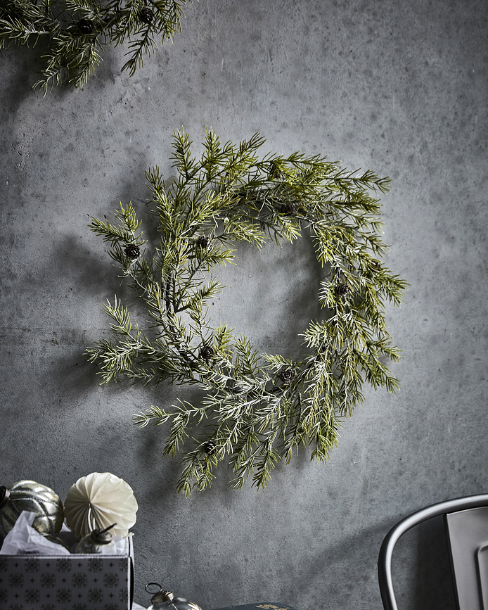 HDFrost Couronne de Noël grande, verte