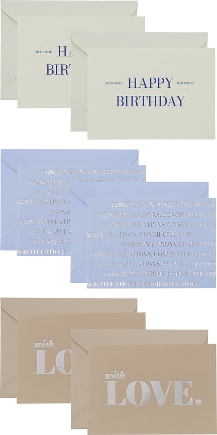 HDGreeting ΕΥΧΕΤΗΡΙΕΣ ΚΑΡΤΕΣ με φακέλους, χάρτινες, 6 τμχ