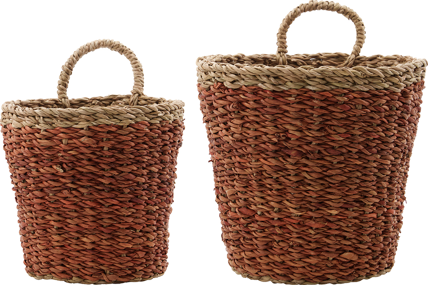 HDHere Paniers de Rangement, orange, Lot de 2