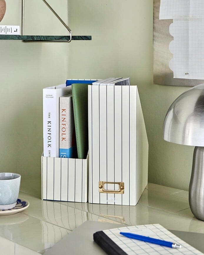 HDHold Οργανωτές περιοδικών, κρεμ-μπλε, 2 τμχ