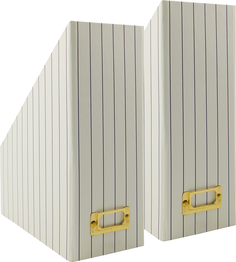 HDHold Porte-revues, crème et bleu, Lot de 2