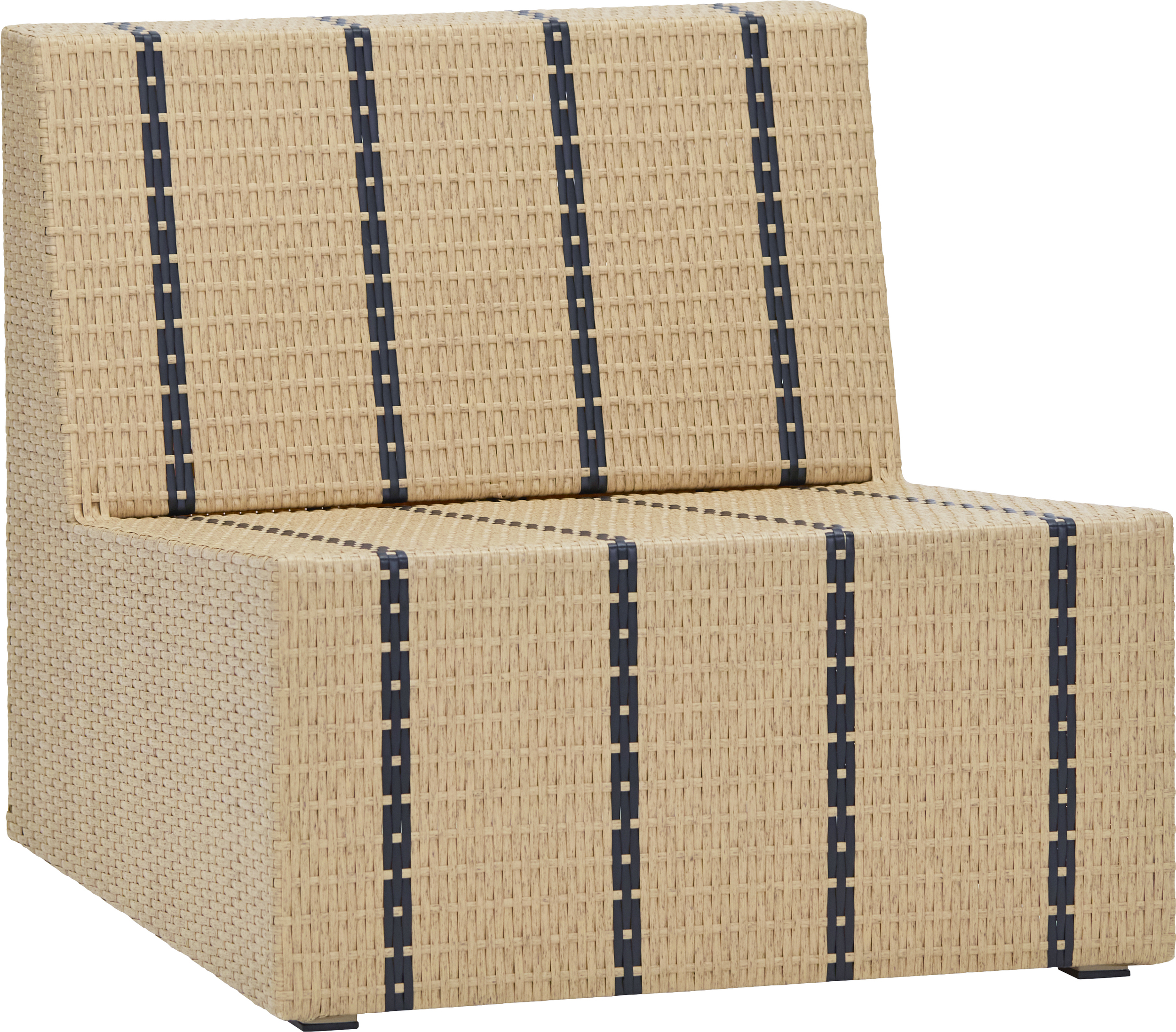 HDJass Gartensessel 70 cm, beige-schwarz