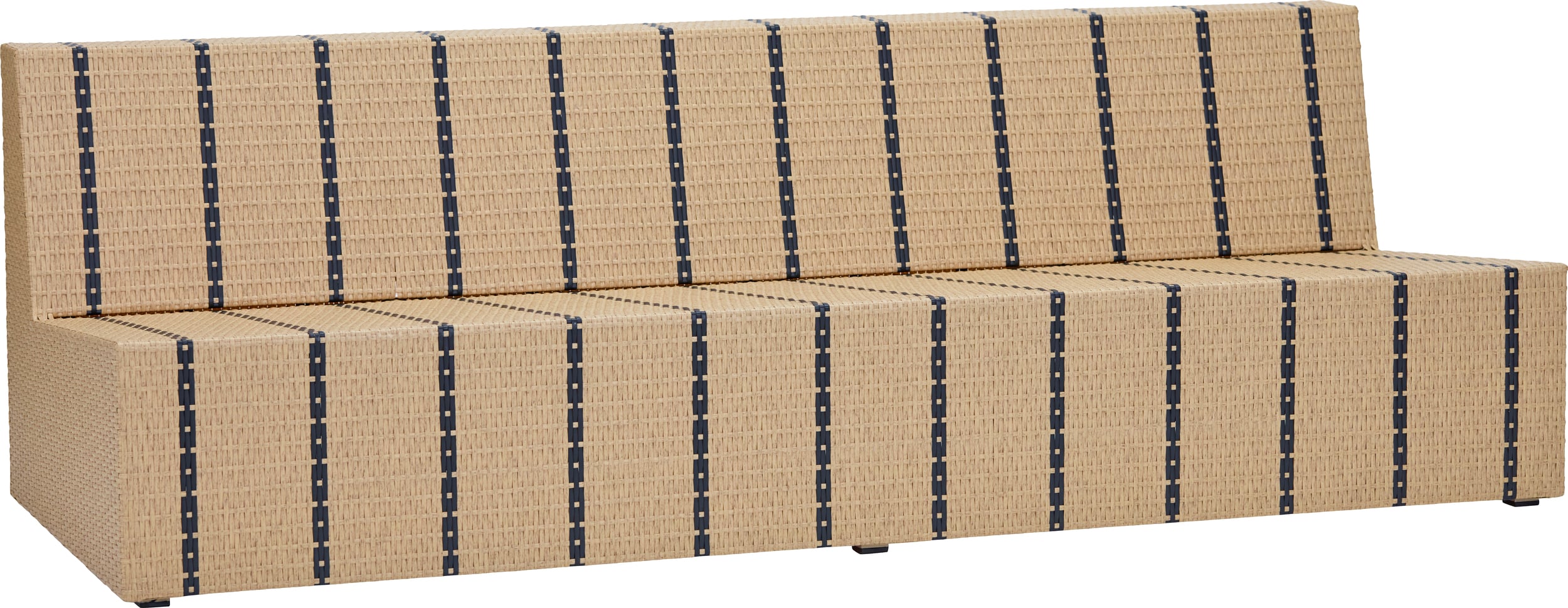 HDJass Gartensofa 210 cm, beige-schwarz