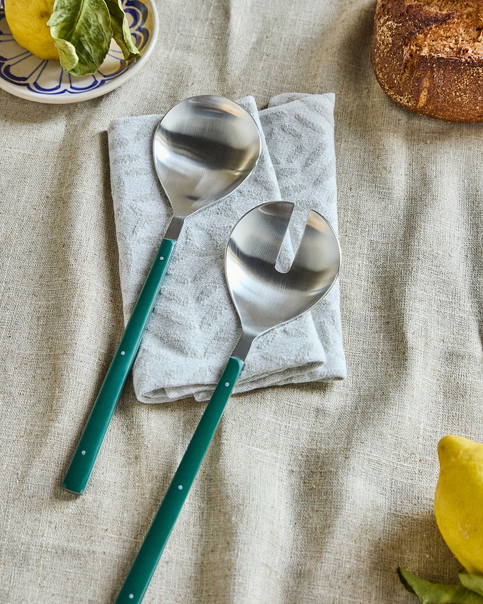 HDLata Cuillères à Salade, vert foncé, Lot de 2