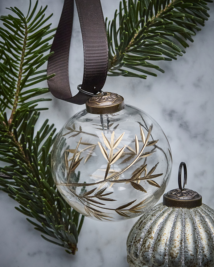 HDLeaf Boules de Noël vert foncé, Lot de 4