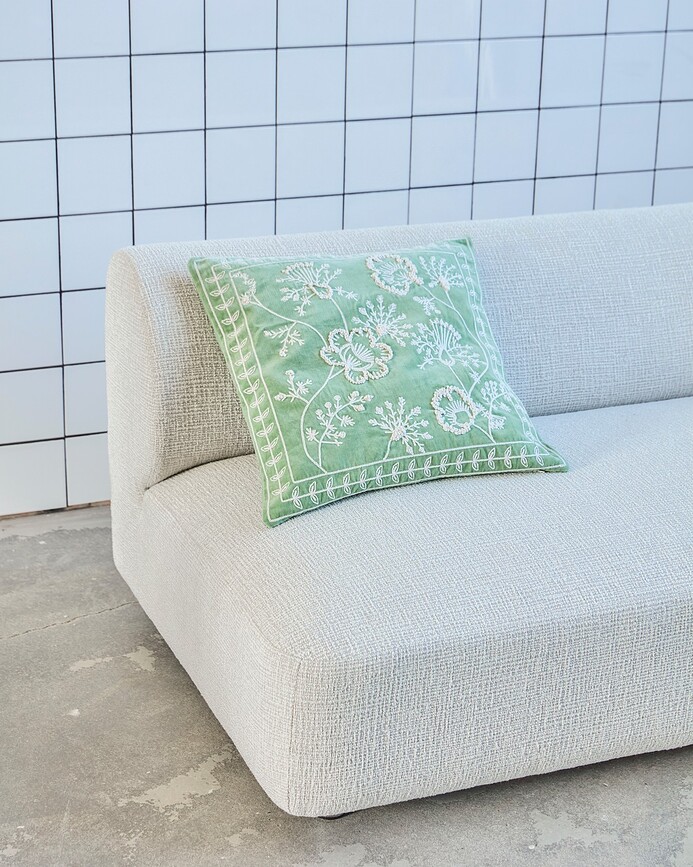 HDMano Housse de Coussin, 50 x 50 cm, menthe