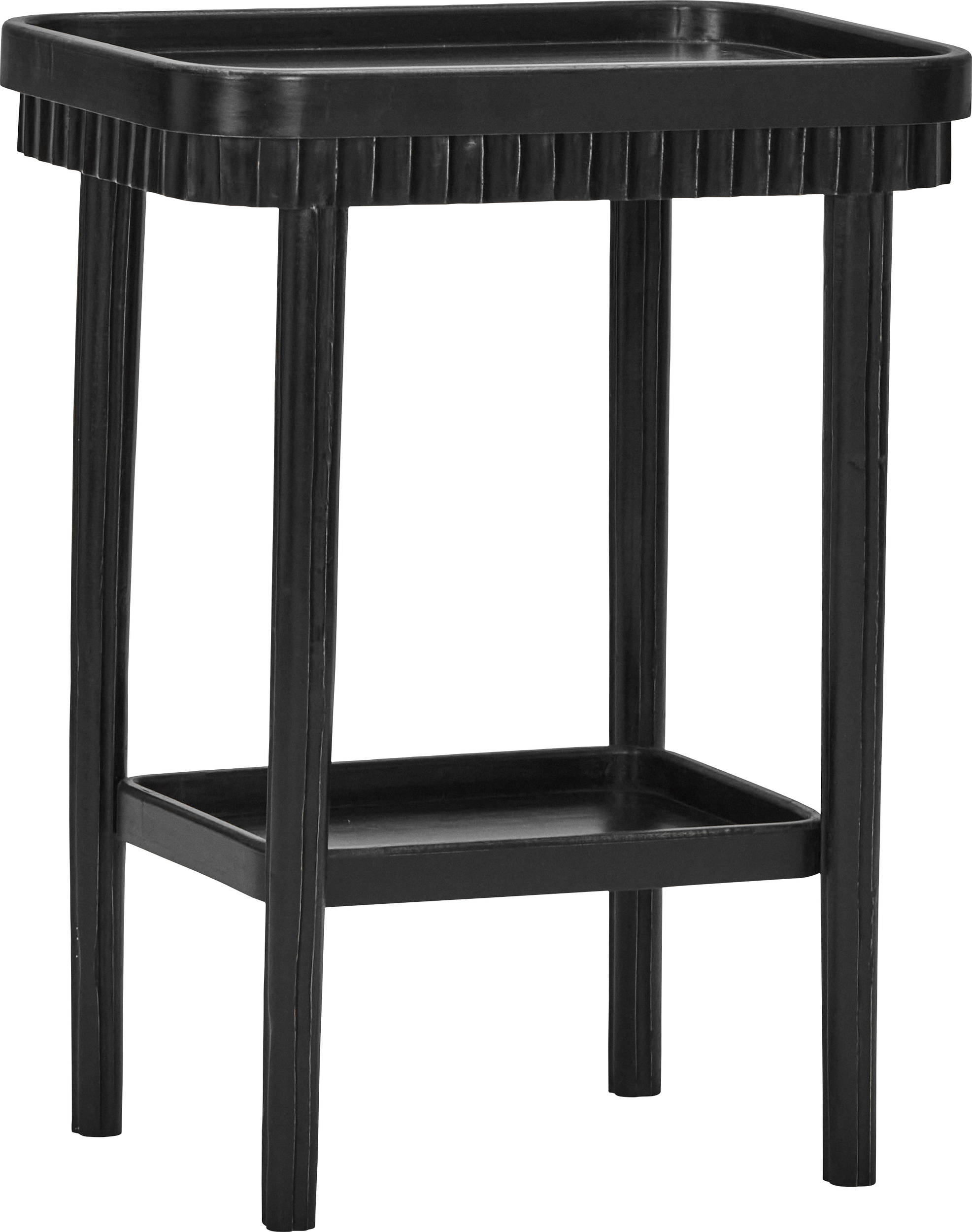 HDMesa Beistelltisch zweistufig, 78 cm, schwarz