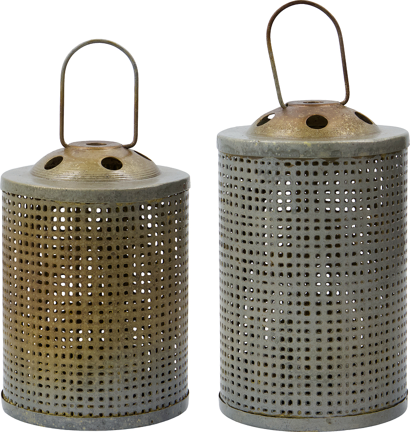 HDMeta Lanternes, laiton antique, Lot de 2