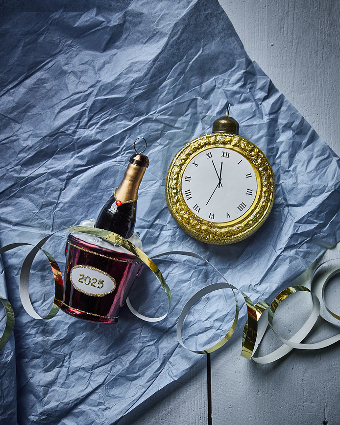 HDNewYear2026 Ukrasi za bor zlatni 2 kom.