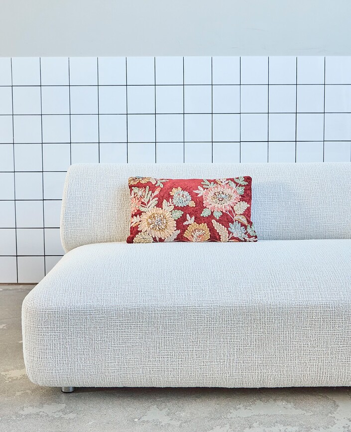 HDNica Housse de Coussin 50 x 30 cm, rouge