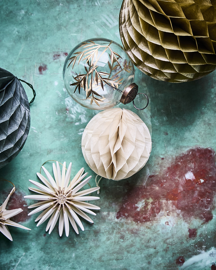 HDOrb Boules de Noël petites, vert foncé, Lot de 3