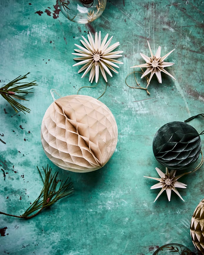 HDOrb Božićne Kuglice velike bež 3 kom.