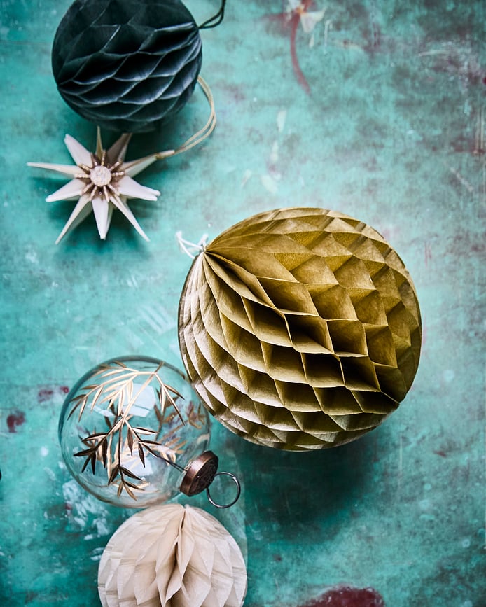 HDOrb Božični okraski, veliki, bež, 3 kosi