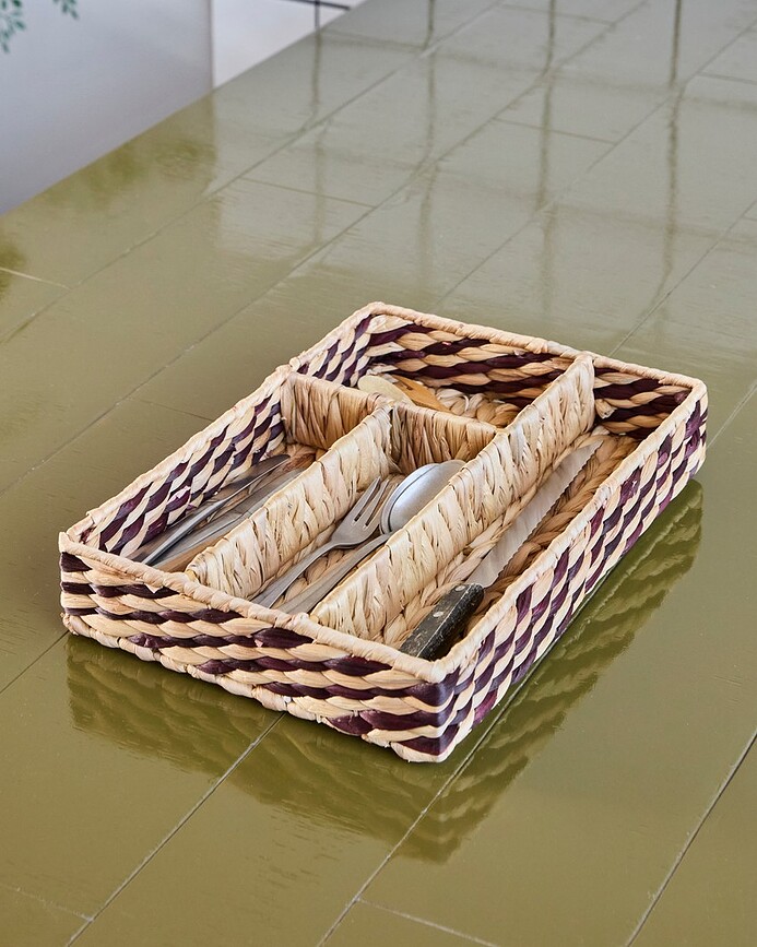 HDOrgi Organizator za jedilni pribor za predale, 35 x 25 cm, rjavo-bež