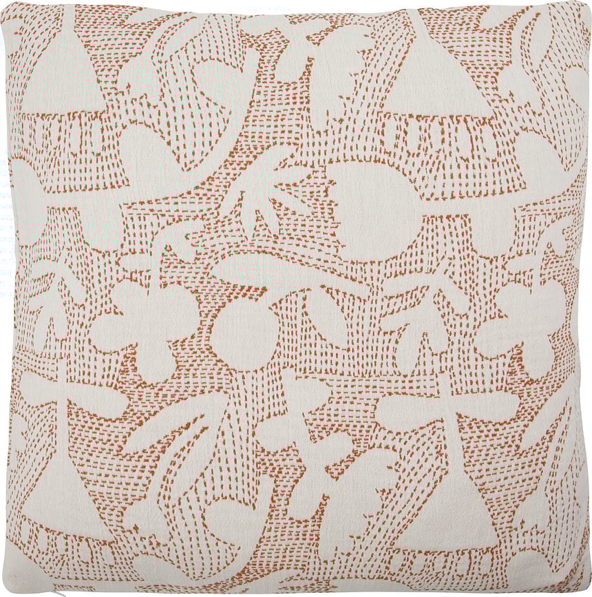 HDSari Μαξιλαροθήκη, 50 x 50 εκ., κρεμ-πορτοκαλί