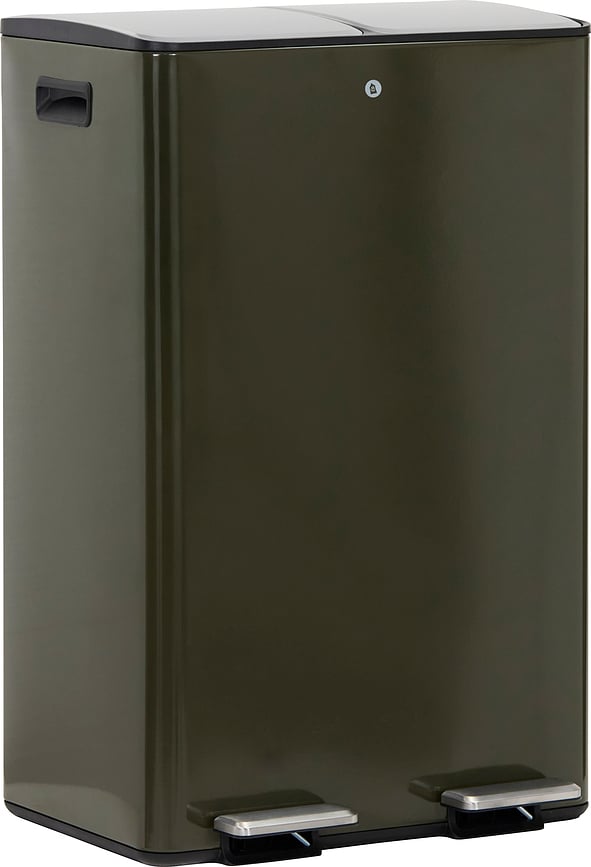 HDSort Κάδος Απορριμμάτων με πεντάλ, 71 x 35,5 cm, χακί