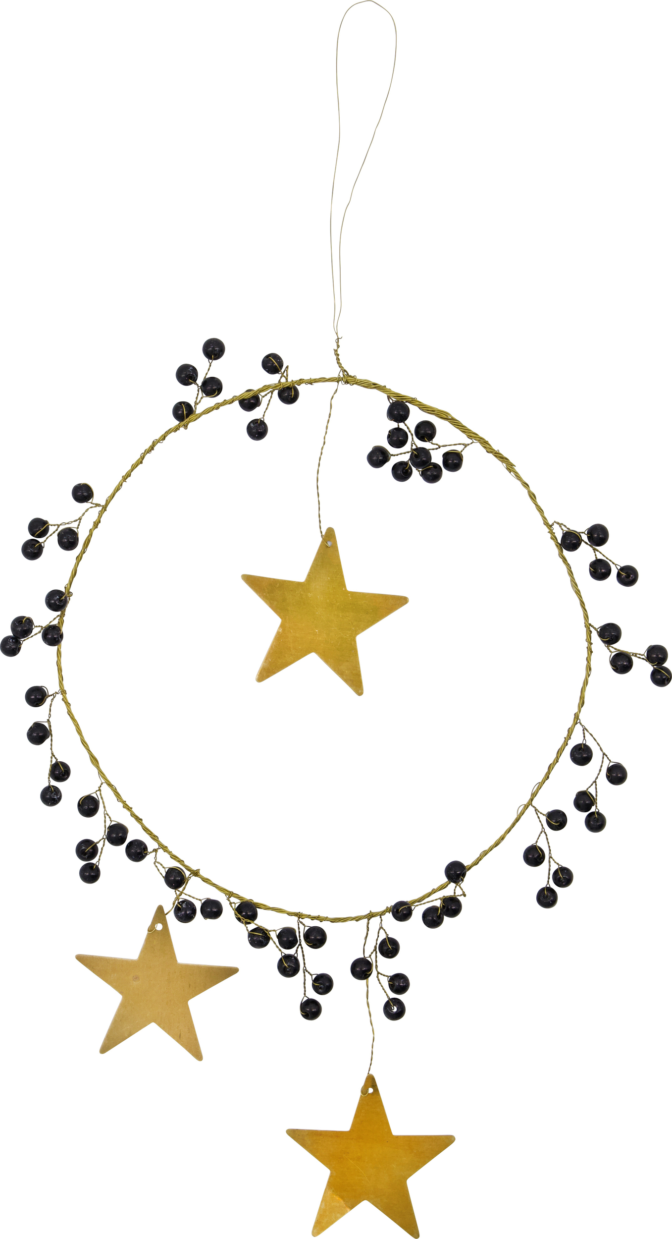 HDStar Ring Weihnachtsanhänger, schwarz, Messing