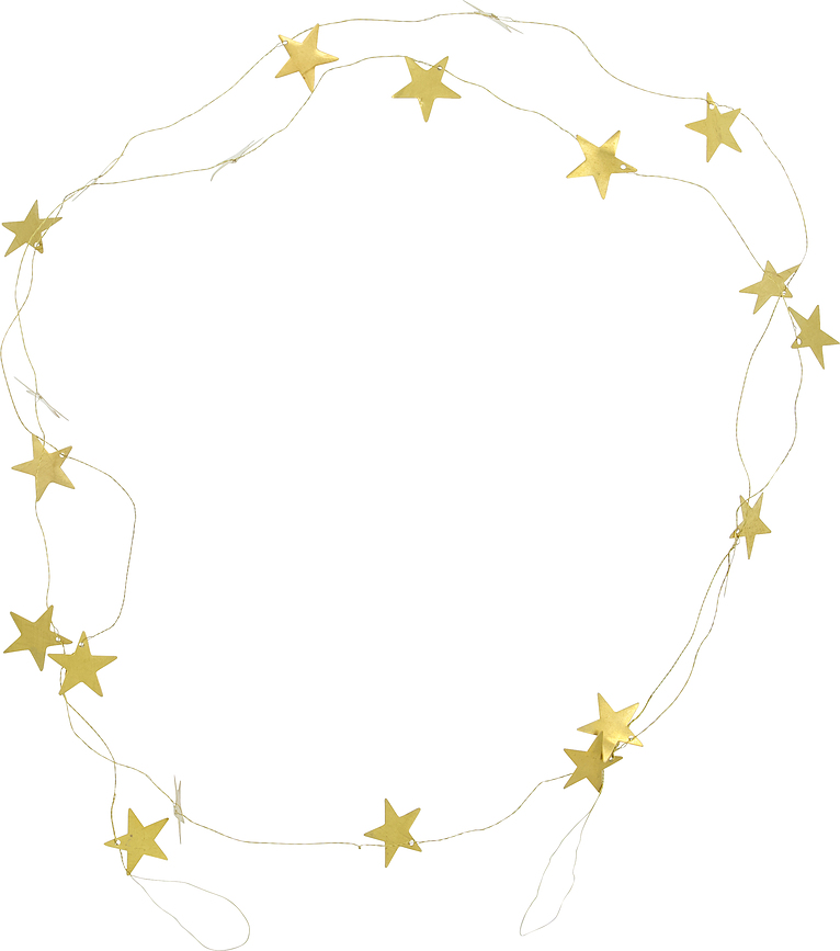 HDStars Girlanda, velika, medeninasta