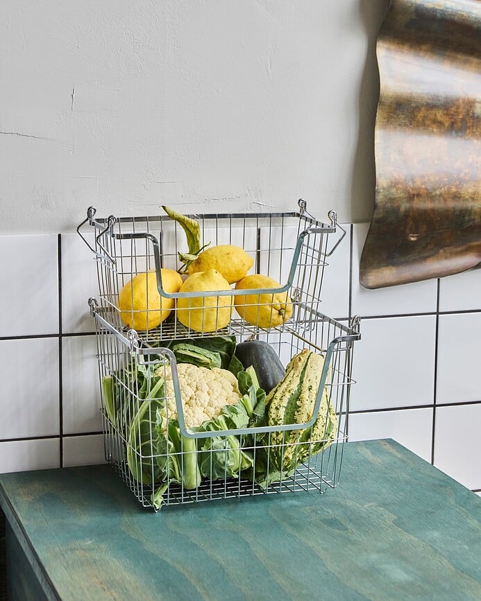 HDTaw Καλάθι Αποθήκευσης, 18 x 32 cm, ατσάλινο