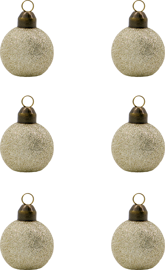 HDVisit Marque-places en forme de boule, dorés, Lot de 6