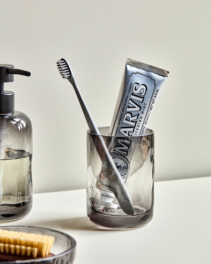 HDWah Gobelet à Brosses à Dents, vert, en verre