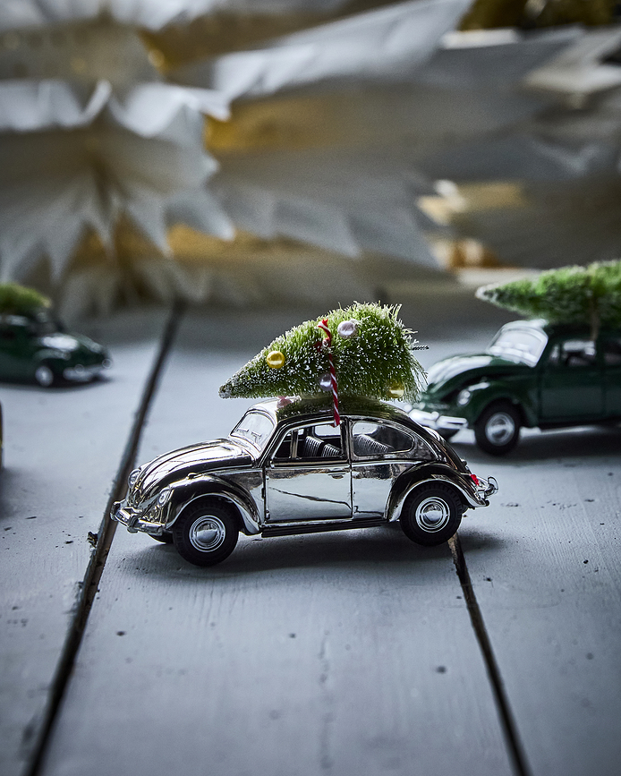 HDXmas Décoration de Noël Voiture, argentée