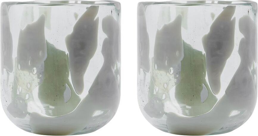 Home Photophores, verts, Lot de 2