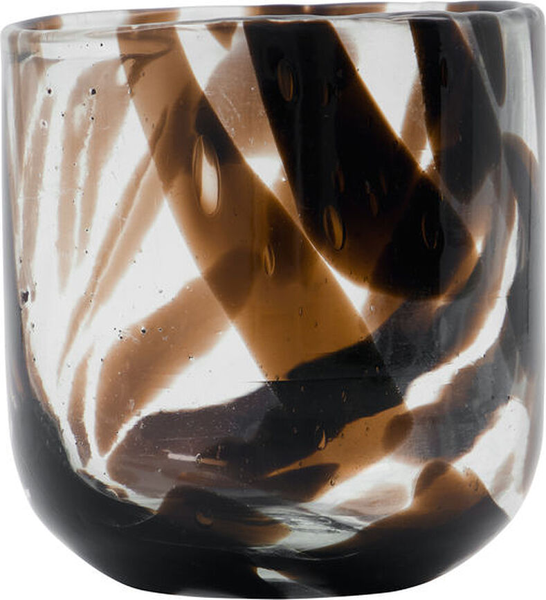 Home Photophores pour bougies chauffe-plat, marron foncé, Lot de 2