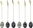 House Doctor Hanging decorations 3 cm black and white 6 pcs