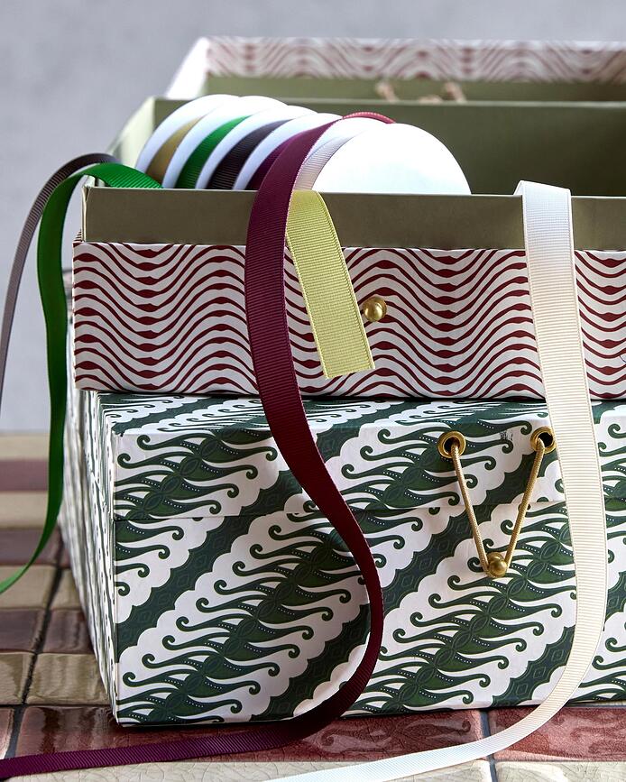 House Doctor Keep Κουτιά αποθήκευσης, κόκκινα και χακί, 2 τμχ