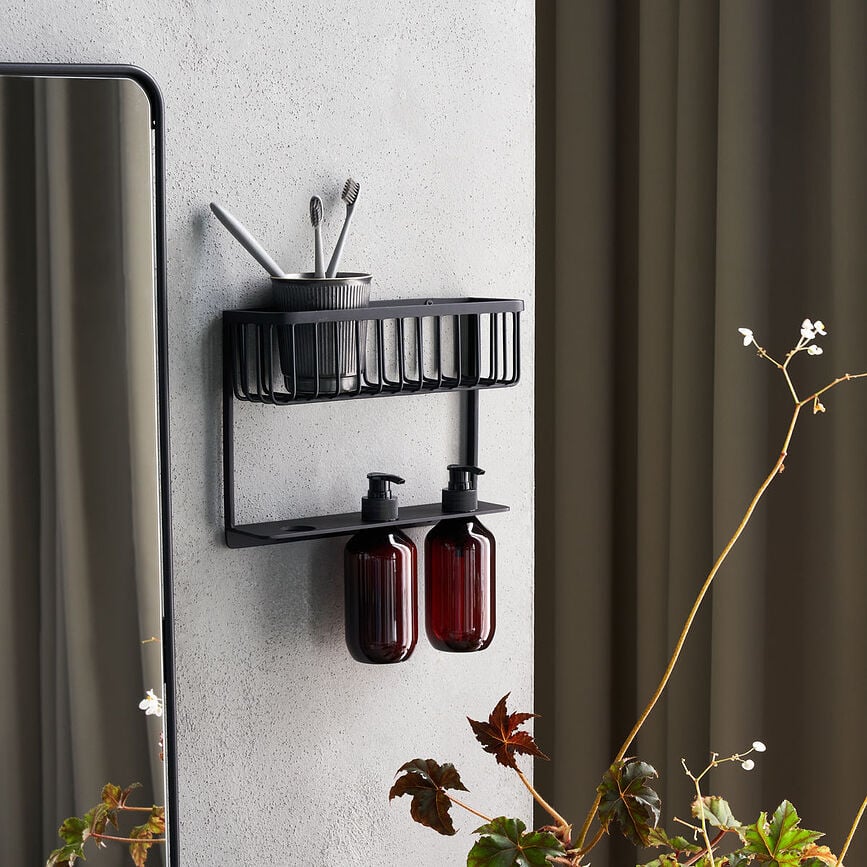 House Doctor Kopalniška polica, 25,5 cm, srebrna